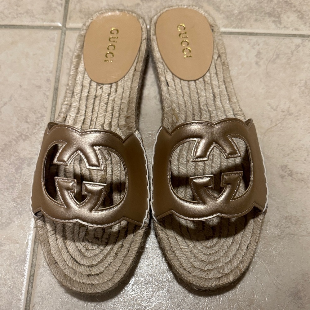 Gucci Women's Brown Espadrille Sandals
